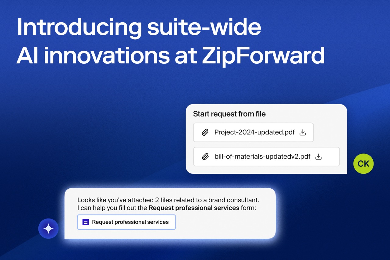 Introducing suite-wide AI innovations at Zip Forward